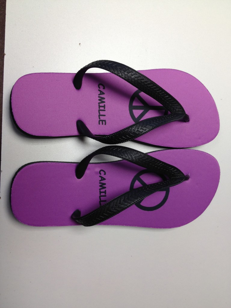 Tongs personnalisées, sublimation bas rhin